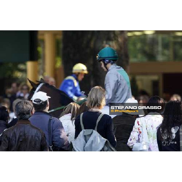 horses and jockeys parading at the 69.¡Gran Premio Merano Forst Merano, 28th sep. 2008 ph. Stefano Grasso