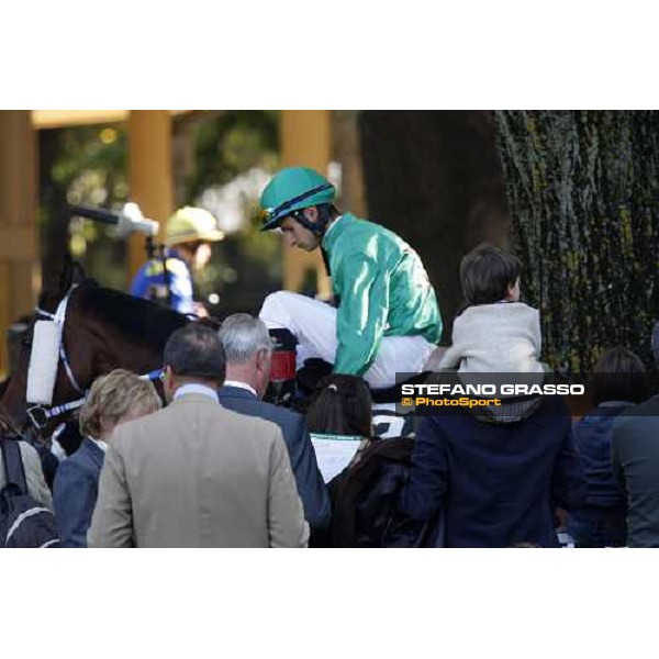 horses and jockeys parading at the 69.¡Gran Premio Merano Forst Merano, 28th sep. 2008 ph. Stefano Grasso