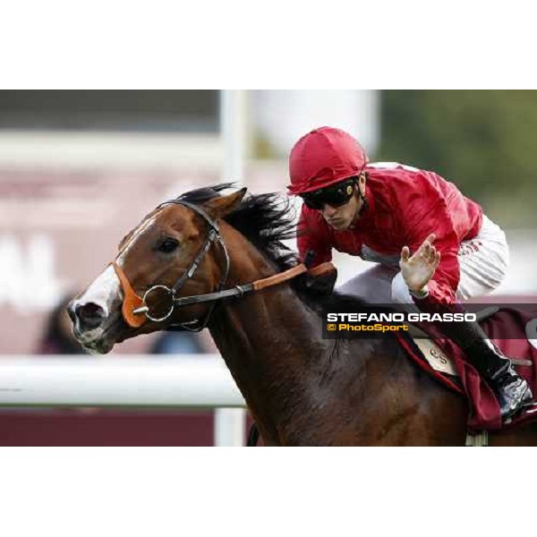 Christophe Soumillon on Paco Boy wins the Total Prix de la Foret Paris Longchamp, 4th oct. 2008 ph. Stefano Grasso