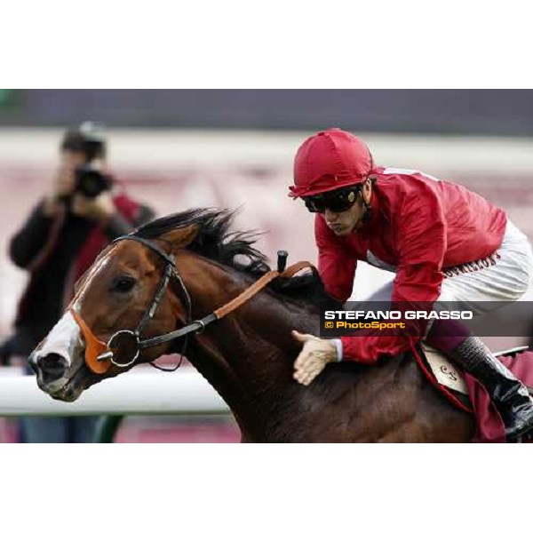 Christophe Soumillon on Paco Boy wins the Total Prix de la Foret Paris Longchamp, 4th oct. 2008 ph. Stefano Grasso
