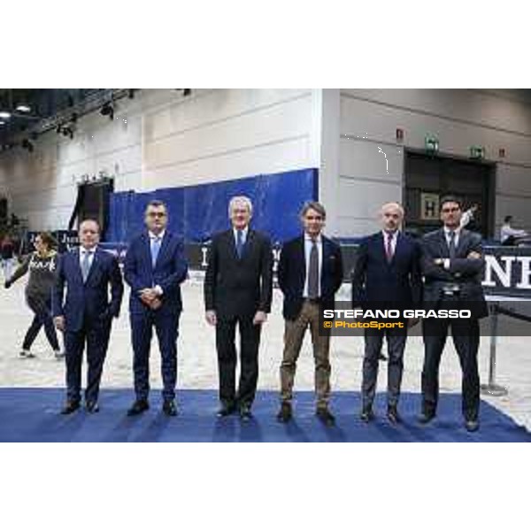 Jumping Verona - Grand prix - Giovanni Mantovani, Maurizio Danese, John Roche, Federico Sboarina, Vittorio Garrone, Fabrizio Giaccon - Verona, Fieracavalli, 28 October 2018 - ph.Stefano Grasso/Jumping Verona