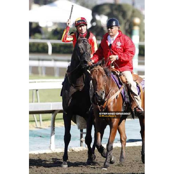 Garrett Gomez on Midnight Lute celebrates after winning the Breeders\' Cup Turf at Santa Anita Los Angeles- Santa Anita, 25th oct. 2008 ph. Stefano Grasso