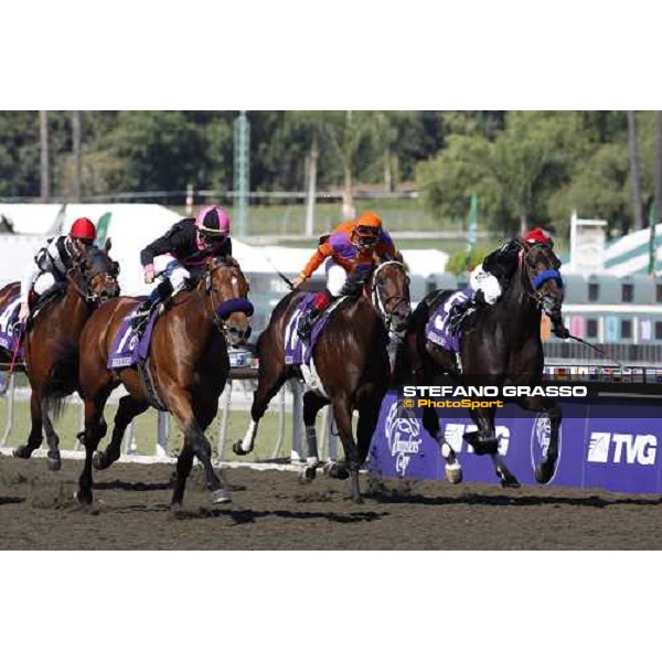 Garrett Gomez on Albertus Maximus goes to win the Breeders\' Cup Dirt Mile at Santa Anita Los Angeles- Santa Anita, 25th oct. 2008 ph. Stefano Grasso