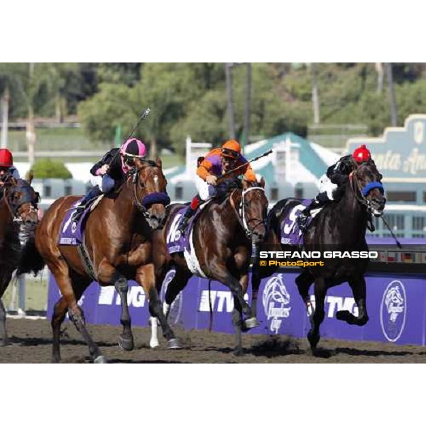 Garrett Gomez on Albertus Maximus goes to win the Breeders\' Cup Dirt Mile at Santa Anita Los Angeles- Santa Anita, 25th oct. 2008 ph. Stefano Grasso