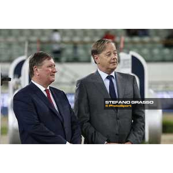 LGCT of Doha - Grand Prix Prize giving ceremony - Jan Tops (President of LGCT and co-founder of GCL), Charles Villoz (VP and Head of International Sales at Longines) - Doha - Al Shaqab, 10 November 2018 - ph.Stefano Grasso/LGCT