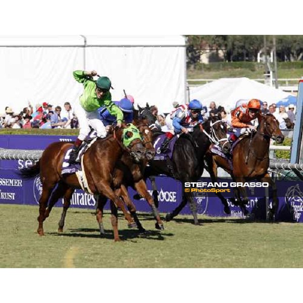 Richard Migliore wins on Desert Code the Breeders\' Cup Turf Sprint at Santa Anita Los Angeles- Santa Anita, 25th oct. 2008 ph. Stefano Grasso