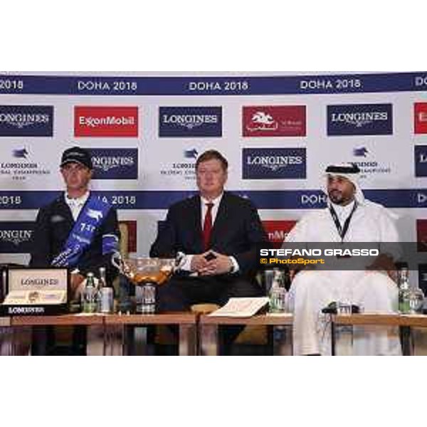 LGCT of Doha - Press conference - Ben Maher (GBR), Jan Tops (President of LGCT and co-founder of GCL), Ali Al Rumaihi - Doha - Al Shaqab, 10 November 2018 - ph.Stefano Grasso/LGCT