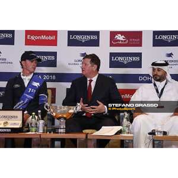 LGCT of Doha - Press conference - Ben Maher (GBR), Jan Tops (President of LGCT and co-founder of GCL), Ali Al Rumaihi - Doha - Al Shaqab, 10 November 2018 - ph.Stefano Grasso/LGCT
