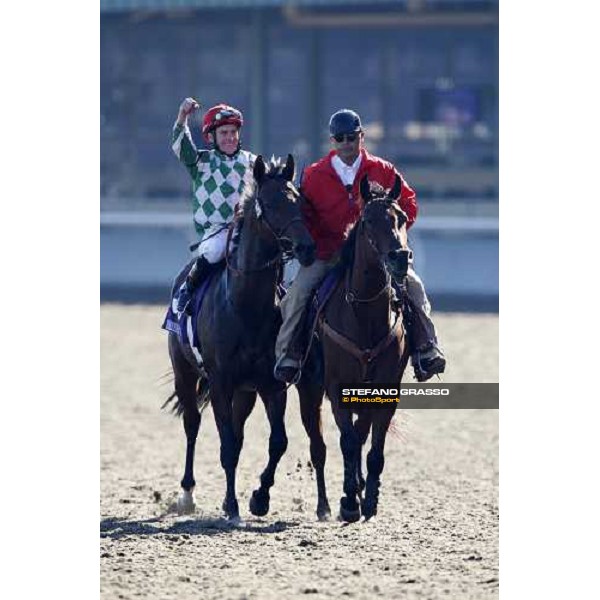Pat Smullen comes back in triumph on Muhannak after winning the Breeders\' Cup Marathon at Santa Anita Los Angeles- Santa Anita, 25th oct. 2008 ph. Stefano Grasso