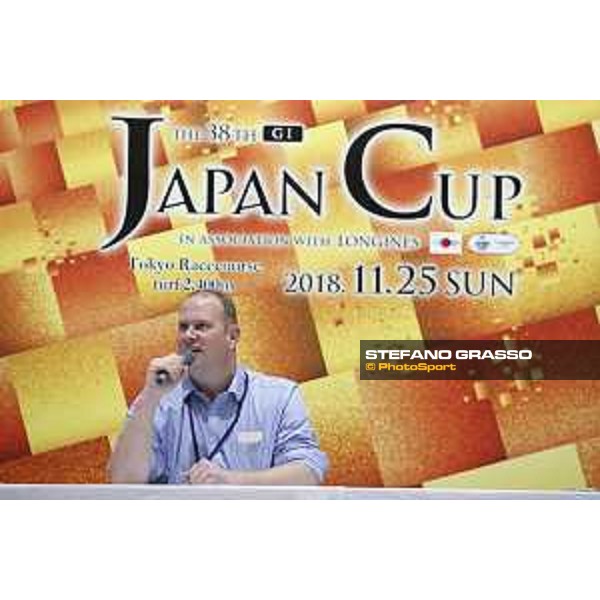 The 38th Japan Cup in association with Longines - Press conference Thundering Blue trainer David Menuisier Tokyo - Fuchs racecourse, 22nd nov. 2018