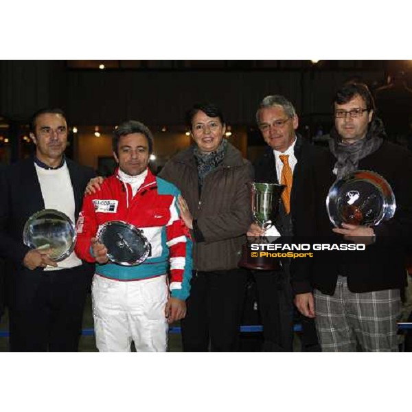 giving prize of Gran Criterium Filly with Pippo Gubellini and the owners of Bivans sas Milan, 16th nov. 2008 ph. Stefano Grasso
