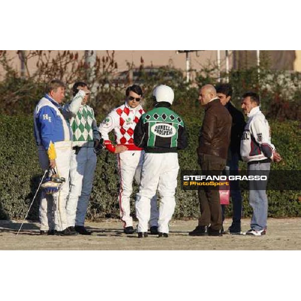 Holger Elhert, Andrea Guzzinati, Giampaolo Minnucci, Enrico Bellei and Endo Botti at San Siro racetrack Milan, 16th nov. 2008 ph. Stefano Grasso