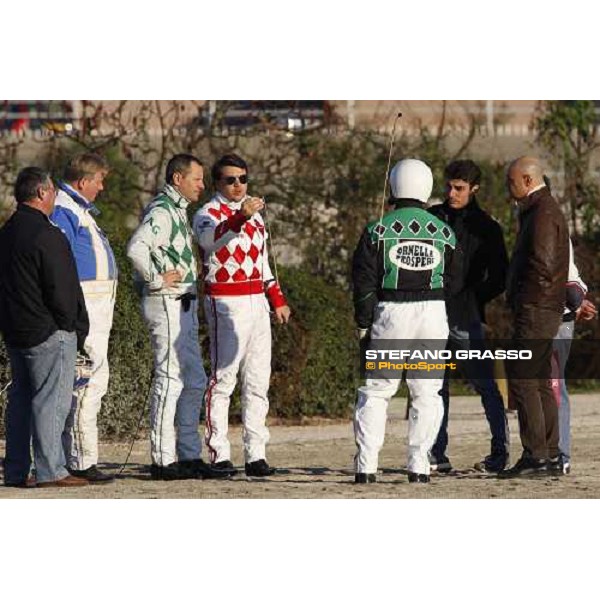 Holger Elhert, Andrea Guzzinati, Giampaolo Minnucci, Enrico Bellei and Endo Botti at San Siro racetrack Milan, 16th nov. 2008 ph. Stefano Grasso