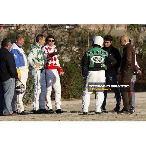 Holger Elhert, Andrea Guzzinati, Giampaolo Minnucci, Enrico Bellei and Endo Botti at San Siro racetrack Milan, 16th nov. 2008 ph. Stefano Grasso