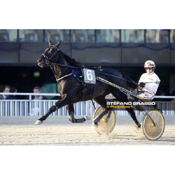 Jean Michel Bazire warming up with Quaro before the start of the heat of Gran Premio U.E.T. Milan, 16th nov. 2008 ph. Stefano Grasso