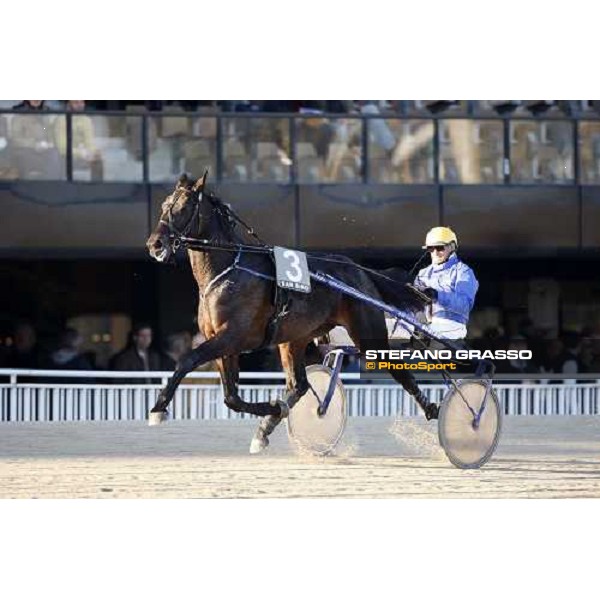 Jean Pierre Dubois warming up with Infinitif during the heat of Gran Premio U.E.T Milan, 16th nov. 2008 ph. Stefano Grasso