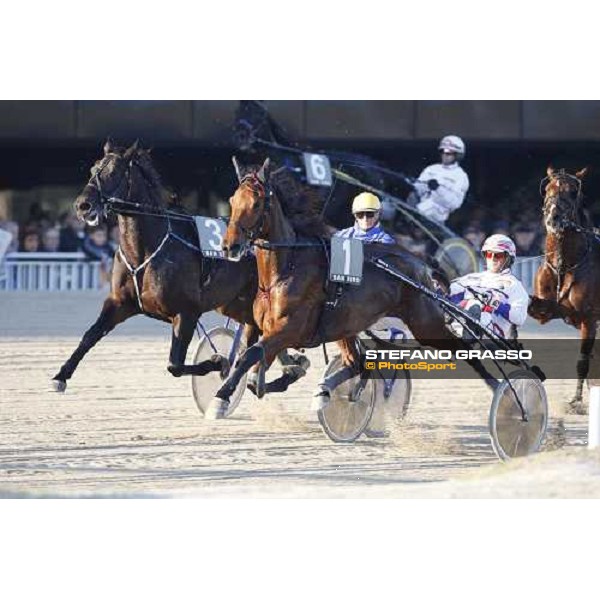 Christophe Martens with Quechua De Charue and Jean Pierre Dubois with Infinitif during the heat of Gran Premio U.E.T Milan, 16th nov. 2008 ph. Stefano Grasso