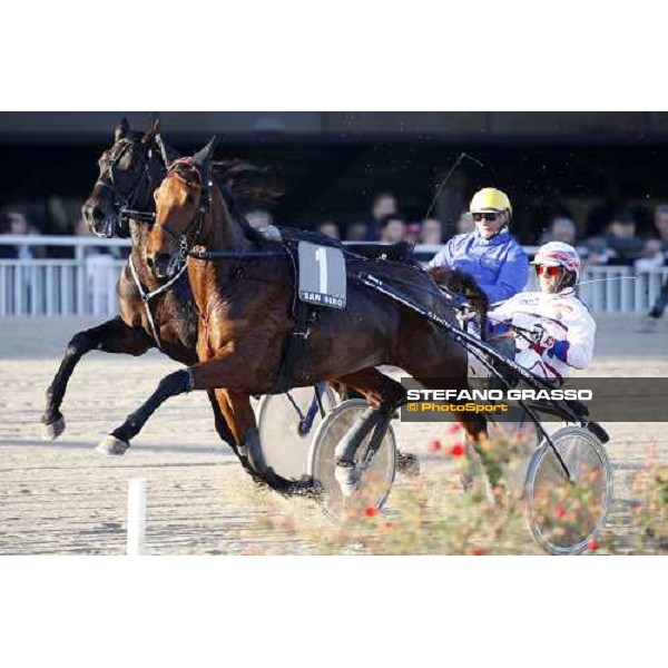 Christophe Martens with Quechua De Charue and Jean Pierre Dubois with Infinitif during the heat of Gran Premio U.E.T Milan, 16th nov. 2008 ph. Stefano Grasso