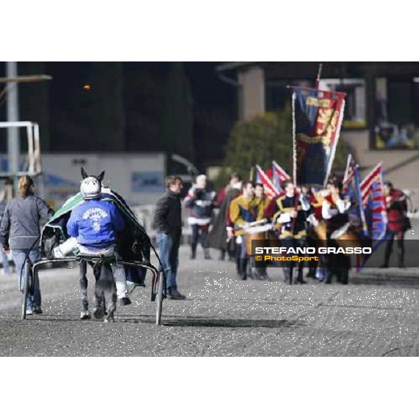 Erik Adielsson with Passionate Kemp comes back to the stable after winning the 3rd heat of the Palio dei Comuni Montegiorgio (AP), 23rd nov. 2008 ph. Stefano Grasso