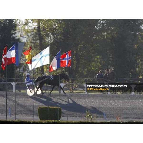 Jorma Kontio with Opal Viking warming up at Montegiorgio racetrack Montegiorgio (AP), 23rd nov. 2008 ph. Stefano Grasso