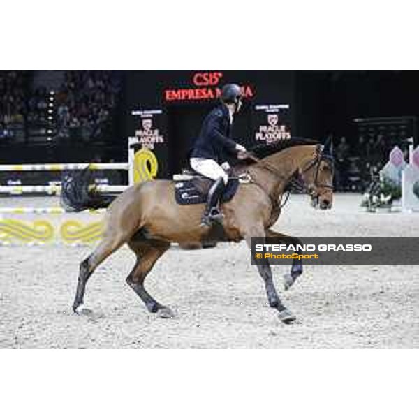 GC Prague Playoffs - Class 9 - Pieter Devos (BEL) on Claire Z - Prague, O2 Arena - 15 December 2018 - ph.Mario Grassia/LGCT