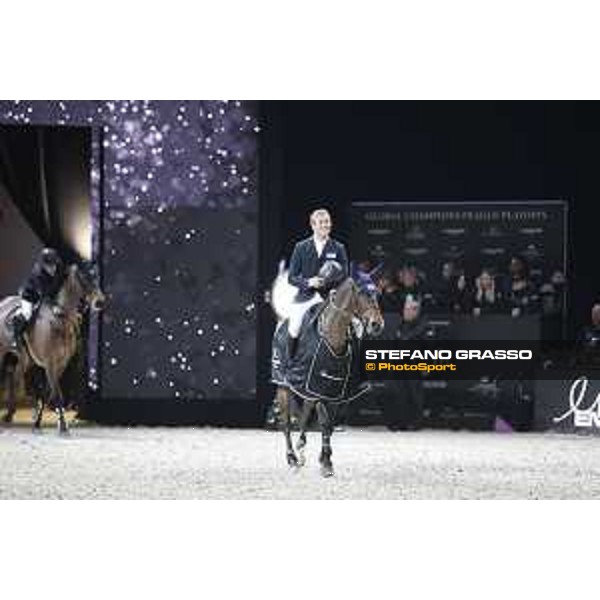 GC Prague Playoffs - Class 9 - Prize giving ceremony - David Will (GER) on Forest Gump 29 - Prague, O2 Arena - 15 December 2018 - ph.Mario Grassia/LGCT
