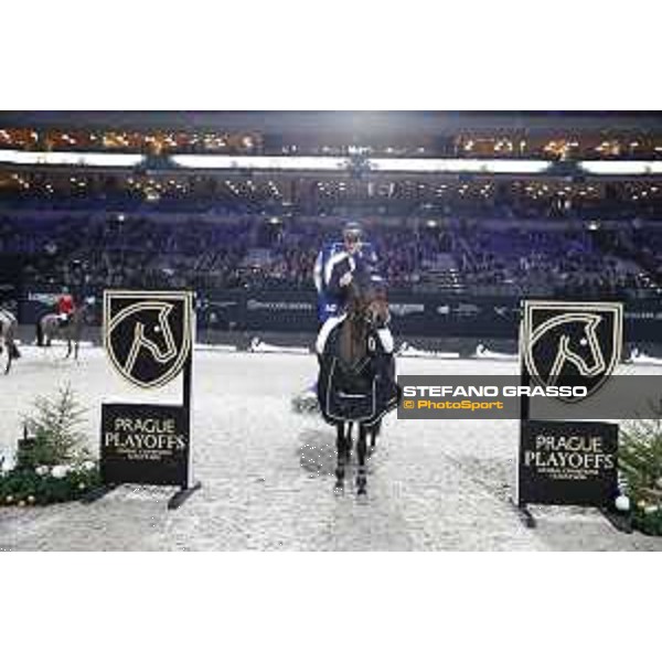 GC Prague Playoffs - Class 9 - Prize giving ceremony - David Will (GER) on Forest Gump 29 - Prague, O2 Arena - 15 December 2018 - ph.Mario Grassia/LGCT