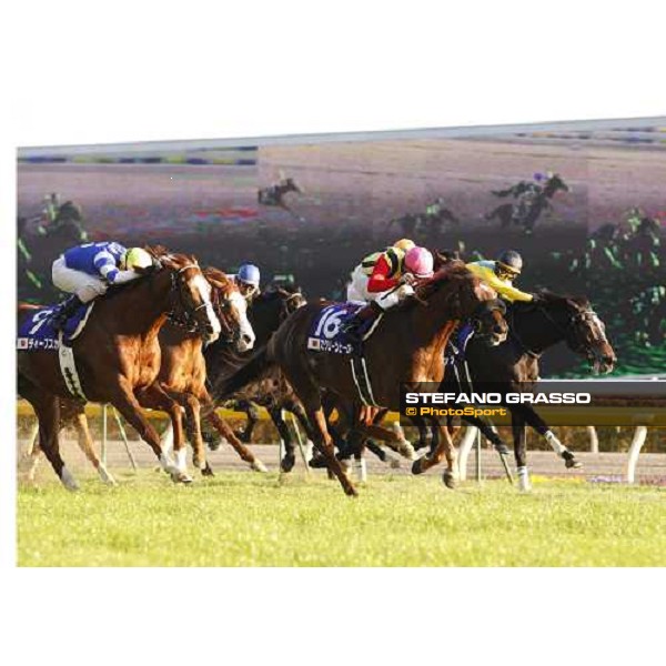 Mirco Demuro on Screen Hero goes to win the Japan Cup at Fuchu racecourse beating Deep Sky and Vodka Tokyo, 30th nov. 2008 ph. Stefano Grasso