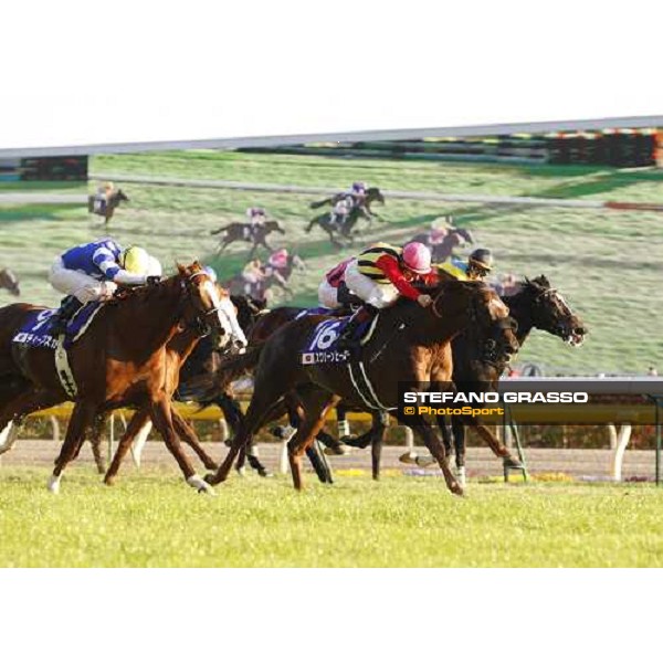 Mirco Demuro on Screen Hero goes to win the Japan Cup at Fuchu racecourse beating Deep Sky and Vodka Tokyo, 30th nov. 2008 ph. Stefano Grasso