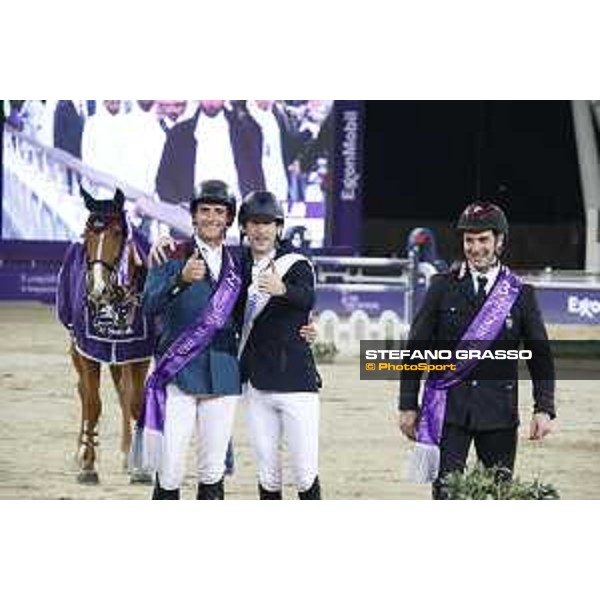 CHI Al Shaqab - Grand Prix - Prize giving ceremony - Pieter Devos (BEL), Nicola Philippaerts (BEL), Emanuele Gaudiano (ITA) - Doha, Al Shaqab - 9 March 2019 - ph.Stefano Grasso/CHI Al Shaqab