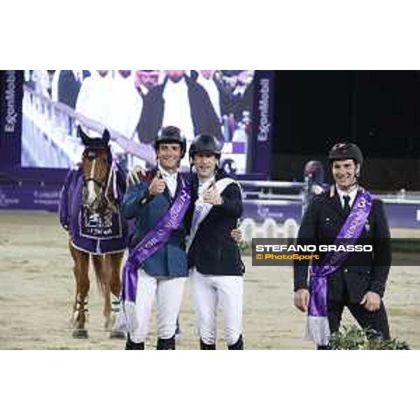 CHI Al Shaqab - Grand Prix - Prize giving ceremony - Pieter Devos (BEL), Nicola Philippaerts (BEL), Emanuele Gaudiano (ITA) - Doha, Al Shaqab - 9 March 2019 - ph.Stefano Grasso/CHI Al Shaqab