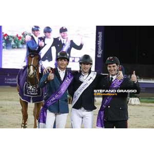 CHI Al Shaqab - Grand Prix - Prize giving ceremony - Pieter Devos (BEL), Nicola Philippaerts (BEL), Emanuele Gaudiano (ITA) - Doha, Al Shaqab - 9 March 2019 - ph.Stefano Grasso/CHI Al Shaqab