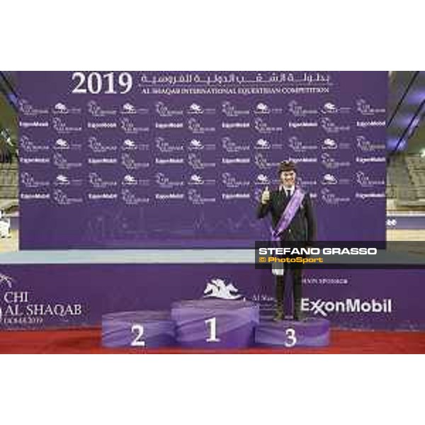 CHI Al Shaqab - Grand Prix - Prize giving ceremony - Emanuele Gaudiano (ITA) - Doha, Al Shaqab - 9 March 2019 - ph.Stefano Grasso/CHI Al Shaqab