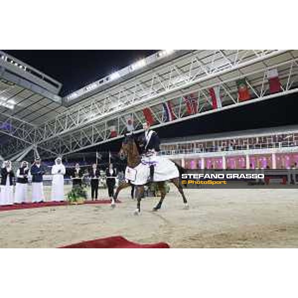 CHI Al Shaqab - Grand Prix - Prize giving ceremony - Pieter Devos (BEL) on Espoir - Doha, Al Shaqab - 9 March 2019 - ph.Stefano Grasso/CHI Al Shaqab