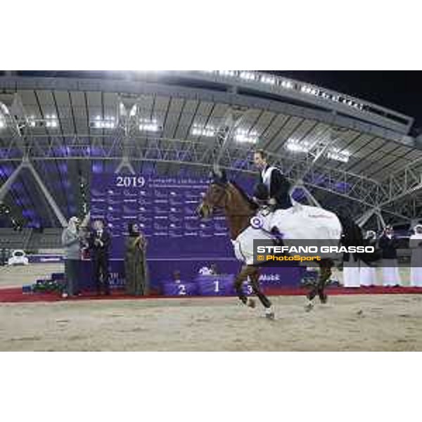 CHI Al Shaqab - Grand Prix - Prize giving ceremony - Pieter Devos (BEL) on Espoir - Doha, Al Shaqab - 9 March 2019 - ph.Stefano Grasso/CHI Al Shaqab