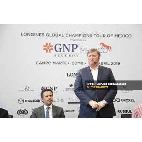 LGCT of Mexico City - LGCT of Mexico - The Opening Press Conference of LGCT of Mexico City at Palacio de Hierro - Jan Tops and Francisco Pasquel - Mexico City, Campo Marte - 10 April 2019 - ph.Stefano Grasso/LGCT