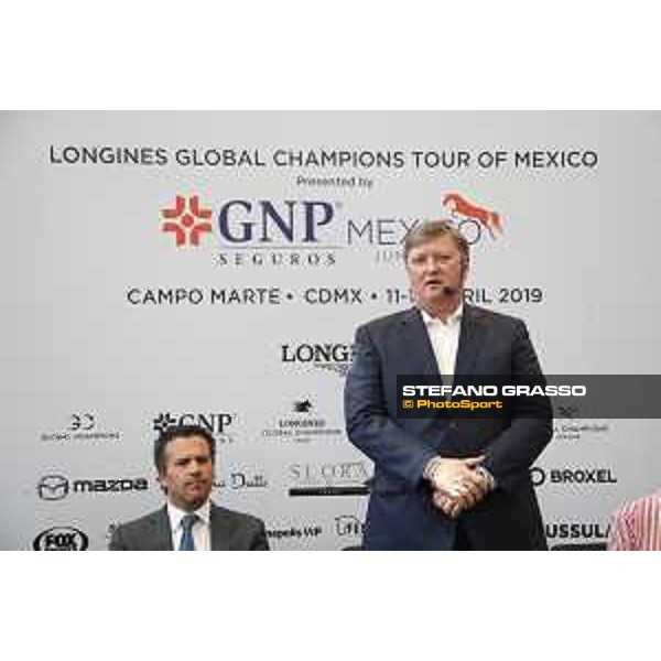 LGCT of Mexico City - LGCT of Mexico - The Opening Press Conference of LGCT of Mexico City at Palacio de Hierro - Jan Tops and Francisco Pasquel - Mexico City, Campo Marte - 10 April 2019 - ph.Stefano Grasso/LGCT