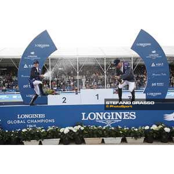 LGCT of Shanghai - The Podium - Champagne Celebration - Danielle Goldstein - Darragh Kenny - Jur Vrieling Shanghai, Shanghai Expo - 4 May 2019 - ph.Stefano Grasso/LGCT