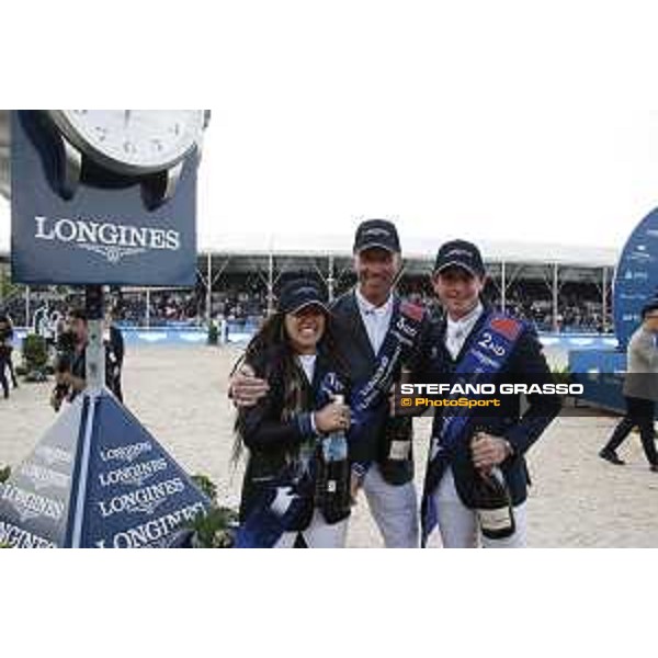 LGCT of Shanghai - The Podium - Champagne Celebration - Danielle Goldstein - Darragh Kenny - Jur Vrieling Shanghai, Shanghai Expo - 4 May 2019 - ph.Stefano Grasso/LGCT