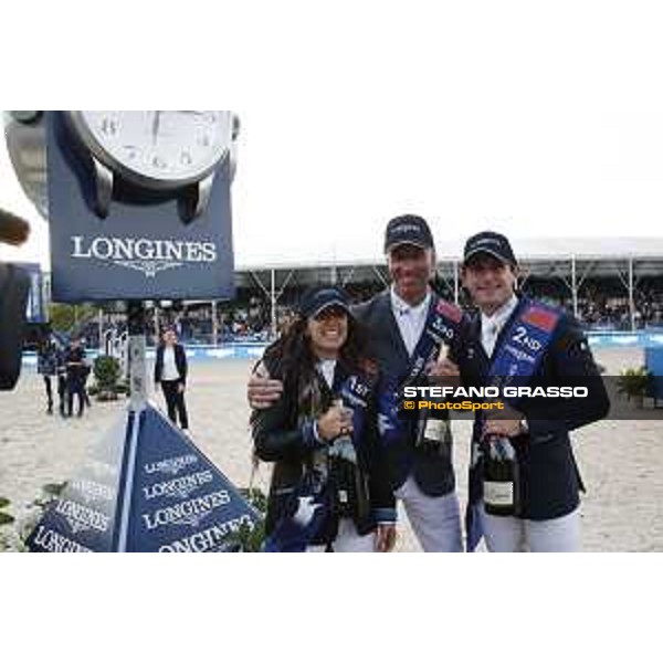 LGCT of Shanghai - The Podium - Champagne Celebration - Danielle Goldstein - Darragh Kenny - Jur Vrieling Shanghai, Shanghai Expo - 4 May 2019 - ph.Stefano Grasso/LGCT