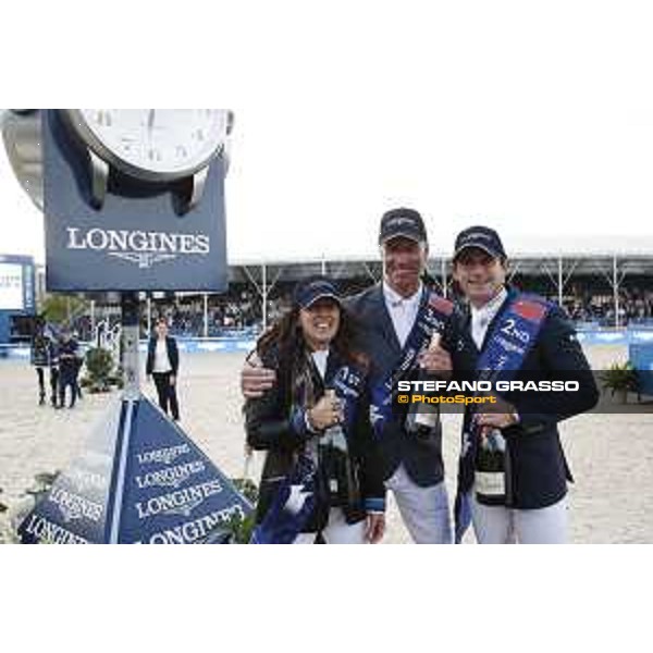 LGCT of Shanghai - The Podium - Champagne Celebration - Danielle Goldstein - Darragh Kenny - Jur Vrieling Shanghai, Shanghai Expo - 4 May 2019 - ph.Stefano Grasso/LGCT