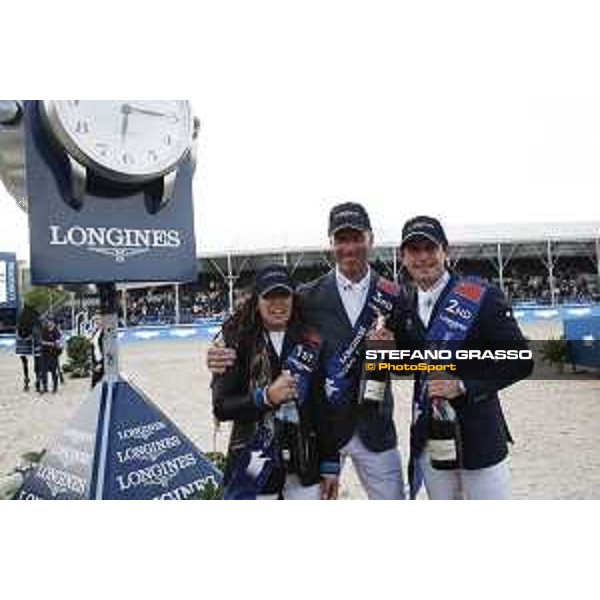 LGCT of Shanghai - The Podium - Champagne Celebration - Danielle Goldstein - Darragh Kenny - Jur Vrieling Shanghai, Shanghai Expo - 4 May 2019 - ph.Stefano Grasso/LGCT