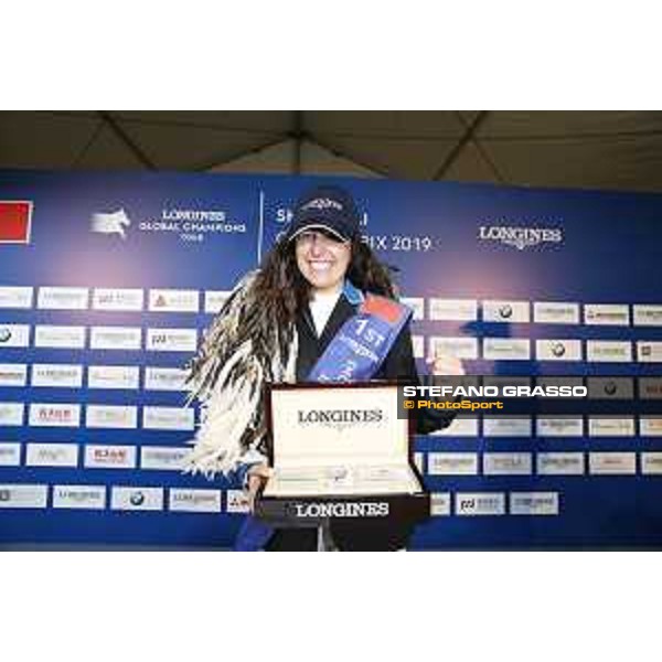 LGCT of Shanghai - Presse conference - Danielle Goldstein and the Longines watch Shanghai, Shanghai Expo - 4 May 2019 - ph.Stefano Grasso/LGCT