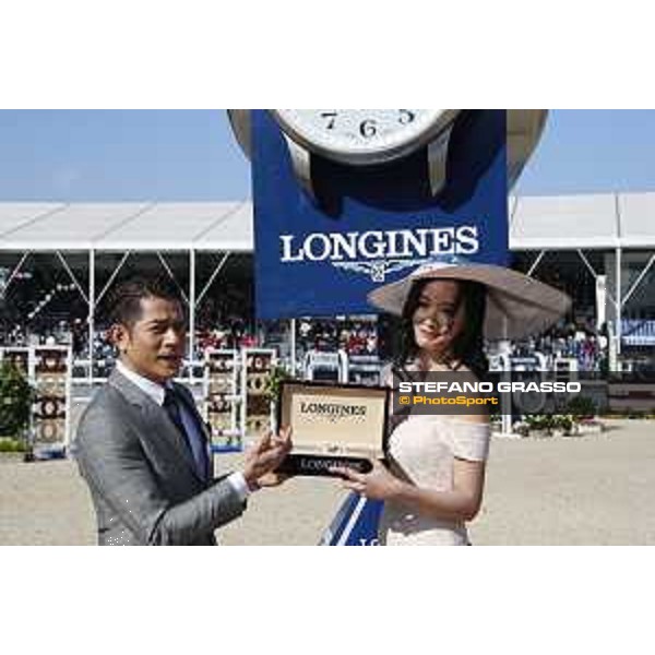 LGCT of Shanghai -Longines - Prix d\'Elegance - Aaron Kwok,Dennis Li and the winner Shanghai, Shanghai Expo - 4 May 2019 - ph.Stefano Grasso/LGCT