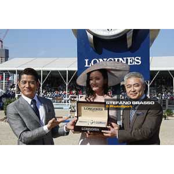 LGCT of Shanghai -Longines - Prix d\'Elegance - Aaron Kwok,Dennis Li and the winner Shanghai, Shanghai Expo - 4 May 2019 - ph.Stefano Grasso/LGCT