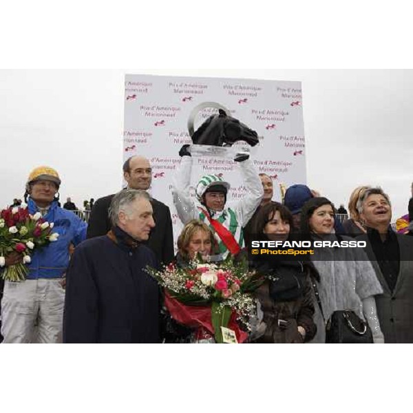 giving prize ceremony for the connection of Meaulnes du Corta after winning the Prix d\' Amerique 2009 Paris-Vincennes, 25th january 2009 ph. Stefano Grasso