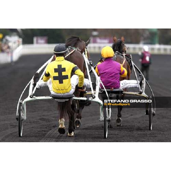 Meaulnes du Corta and Pierre Levesque with Offshore Dream warming up at Vincennes Paris-Vincennenes, 25th january 2009 ph. Stefano Grasso