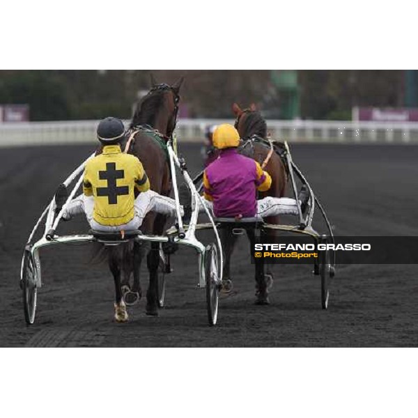 Meaulnes du Corta and Pierre Levesque with Offshore Dream warming up at Vincennes Paris-Vincennenes, 25th january 2009 ph. Stefano Grasso