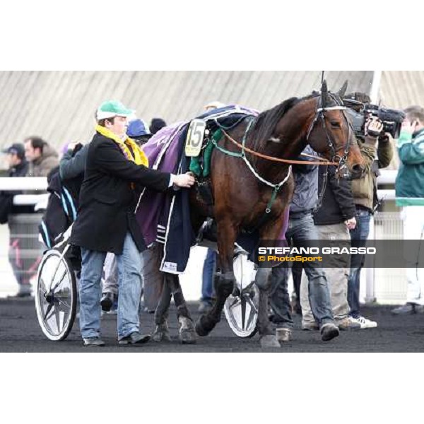 Meaulnes du Corta comes back to the stable after warming up Paris-Vincennenes, 25th january 2009 ph. Stefano Grasso