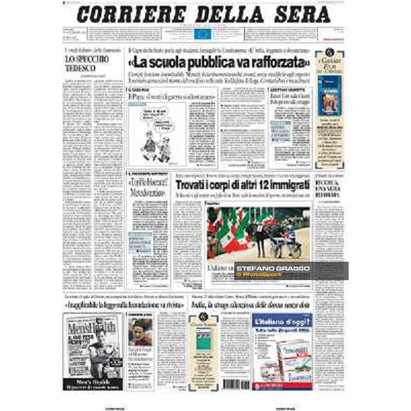 the most famous picture of Varenne by Stefano Grasso, has been published on the first page of the \'Corriere della Sera\' on 19th sept. 2002. ph. Stefano Grasso